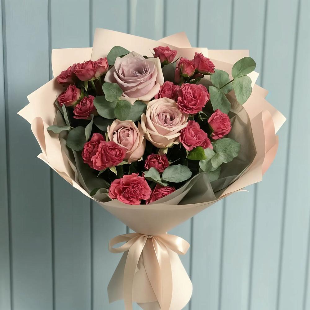 Букет цветов из: Гвоздики и Розы в Первомайском Карачаево-Черкесской республики