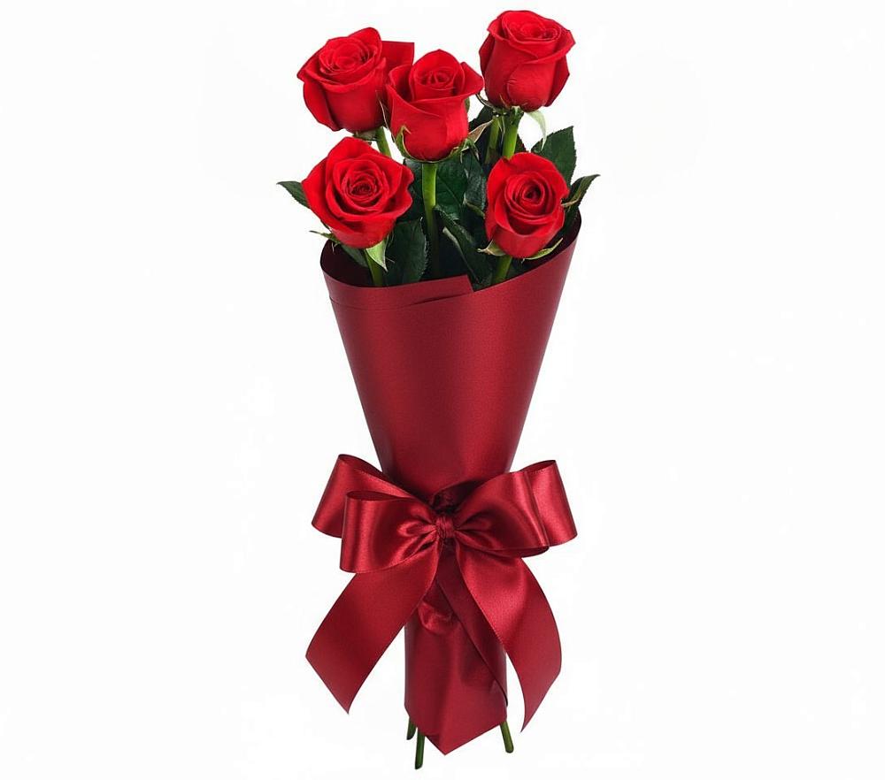 Букет 5 Красных роз Эдлесс Лав в Первомайском Карачаево-Черкесской республики