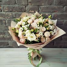 Букет цветов из:  Альстромерии, Розы и Хризантемы #REPLACE_PRED# Первомайском Карачаево-Черкесской республики