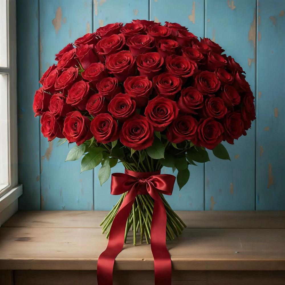 Букет Красные розы Блэк Меджик в Первомайском Карачаево-Черкесской республики