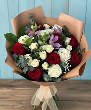 Букет цветов из:  Розы и Альстромерии в Первомайском Карачаево-Черкесской республики