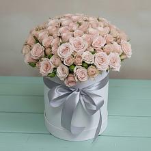 Цветочная композиция из Розы в шляпной коробке в Первомайском Карачаево-Черкесской республики