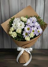 Букет цветов из:  Хризантемы и Розы в Первомайском Карачаево-Черкесской республики