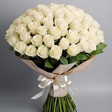 Букет 101 беля роза Белоснежка в Первомайском Карачаево-Черкесской республики