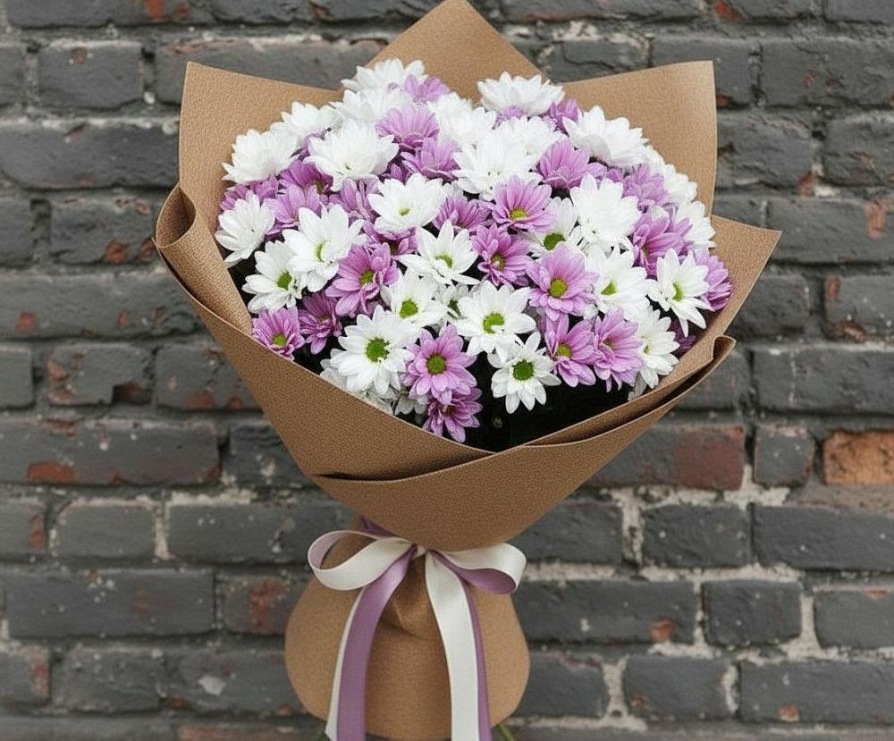 Букет цветов из: Хризантемы в Первомайском Карачаево-Черкесской республики