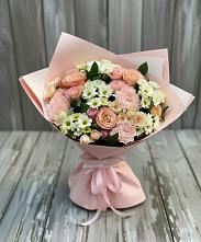 Букет цветов из:  Гвоздики, Розы и Хризантемы в Первомайском Карачаево-Черкесской республики