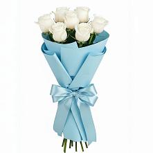 Букет 7 белых роз Проуд в Первомайском Карачаево-Черкесской республики