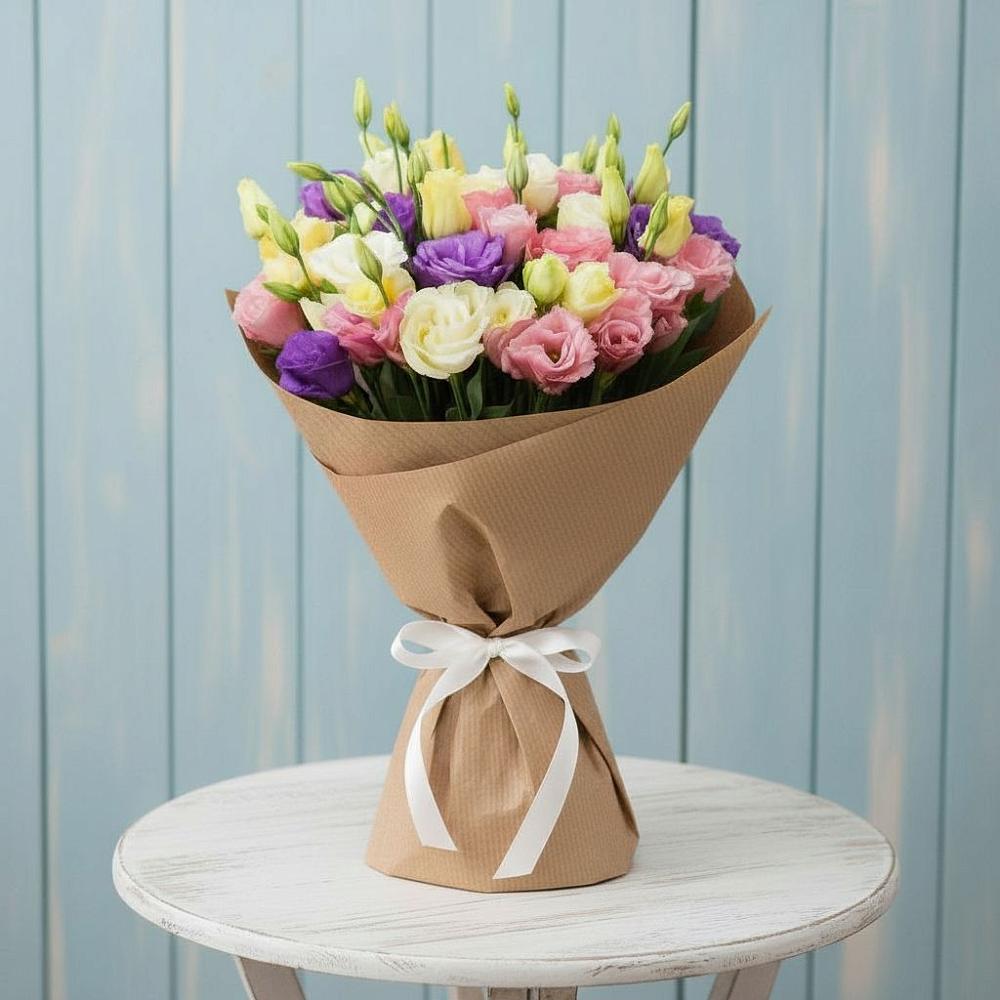 Букет цветов из: Лизиантусы в Первомайском Карачаево-Черкесской республики