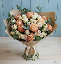 Букет цветов из:  Альстромерии и Розы #REPLACE_PRED# Первомайском Карачаево-Черкесской республики