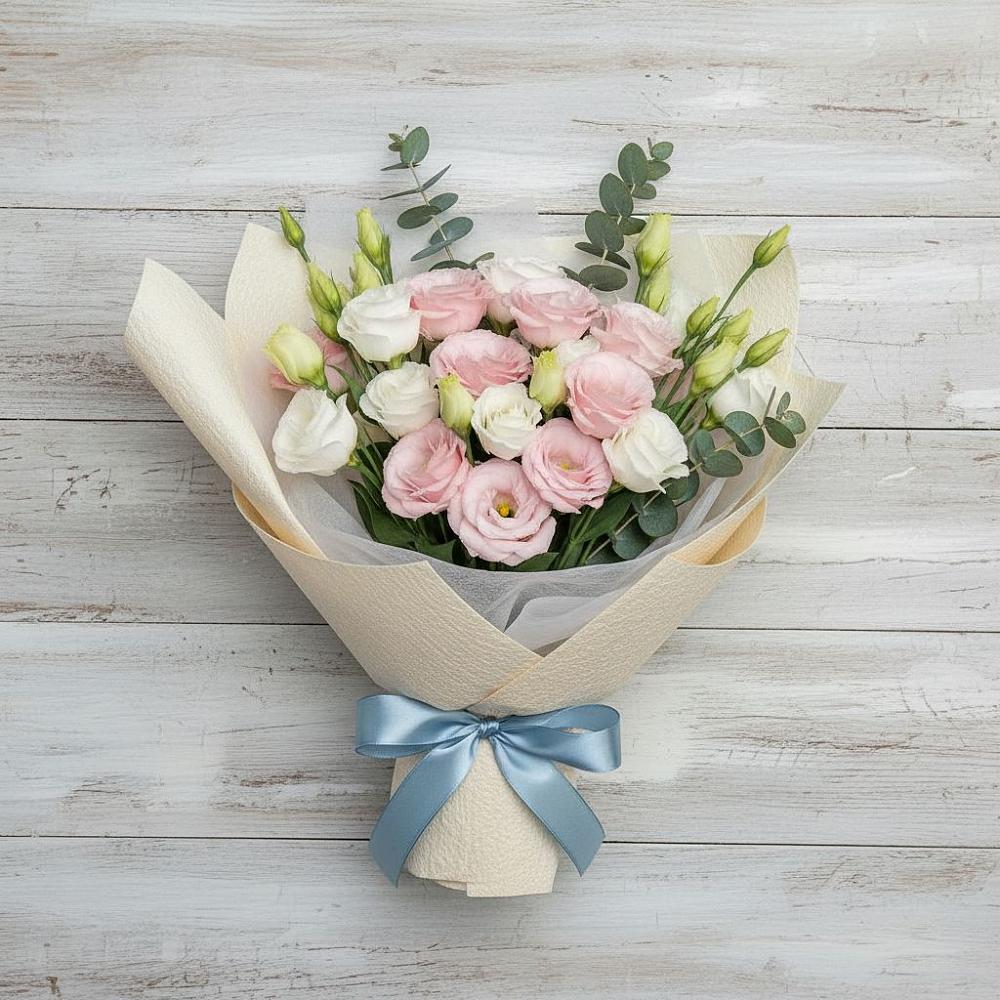 Букет цветов из: Лизиантусы в Первомайском Карачаево-Черкесской республики